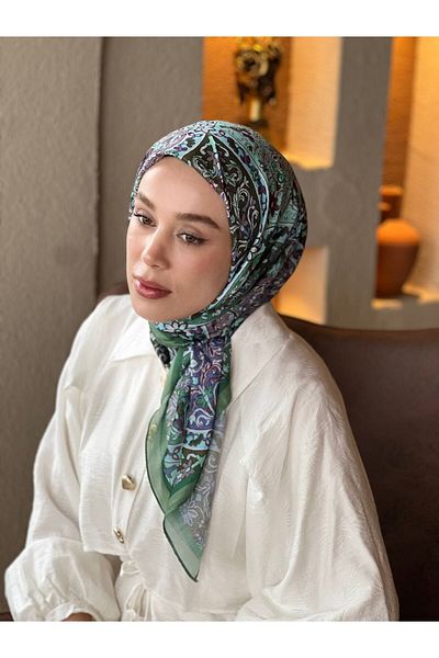 Modakaşmir Flower Path Pattern Cotton Scarf