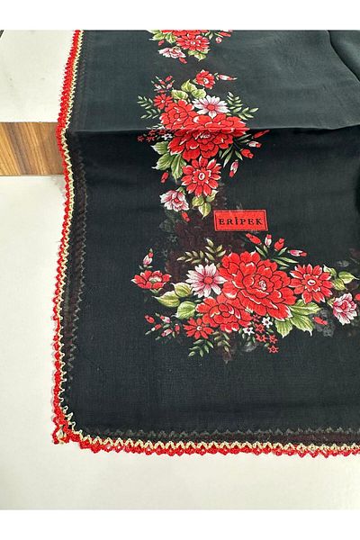Eripek Embroidered Cotton Cheesecloth- 05091 95 X 95 Red Black - 13