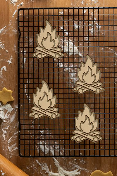 oalpo Campfire Cookie Mold, Dough Shaper, Biscuit Mold, Easy Cutting Tip