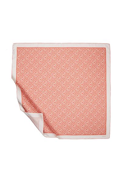ipekevi Typo Monogram Silk Scarf - Tivil Coral