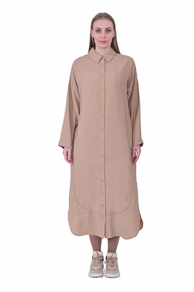 Invee Дълга риза INVEE 7010 Camel