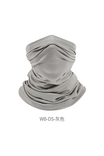 Desert&Fox Light Gray Desert Fox Outdoor Ice Silk Sun Protection Bib Spring and Summer Motorcycle Neck Cover Sp