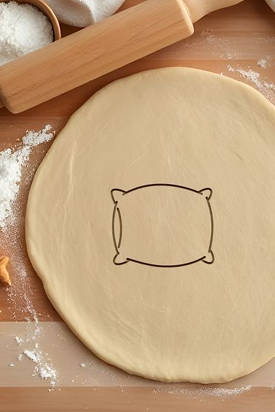 oalpo Pillow Cookie Mold, Dough Shaper, Biscuit Mold, Easy Cutting Tip