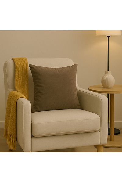 Rell Home غطاء وسادة حديث مقاس 40 × 40 |   قماش ممتاز |   غطاء وسادة مزخرف أنيق وعصري