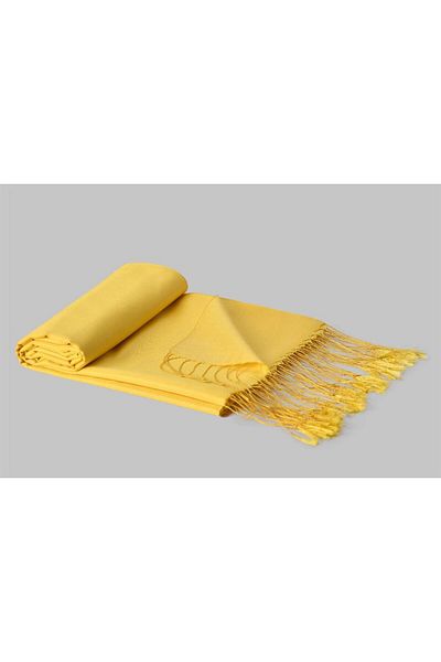 ARMANDA Double Sided Solid Color Silk Shawl 3011-yellow