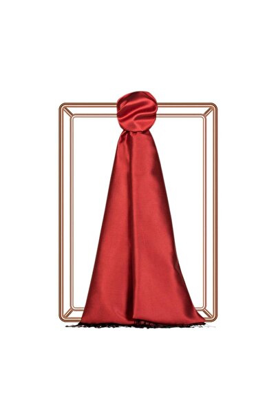 ipekevi شال حرير بلون واحد على الوجهين 00927-أحمر عثماني