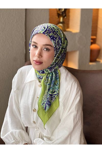 Modakaşmir Flower Path Pattern Cotton Scarf