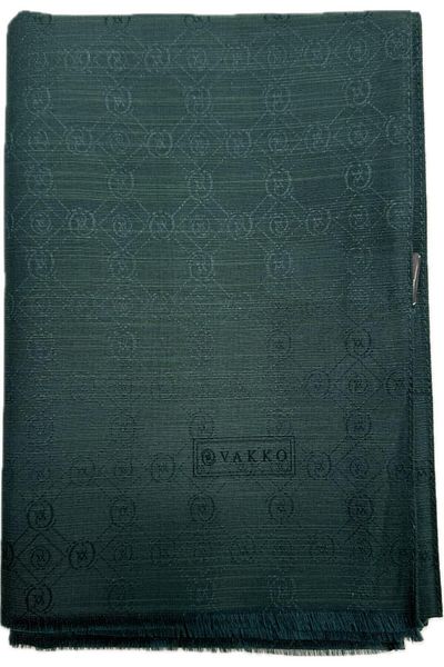 Vakko Şal din bumbac cu monogramă de mătase 40752-nefti