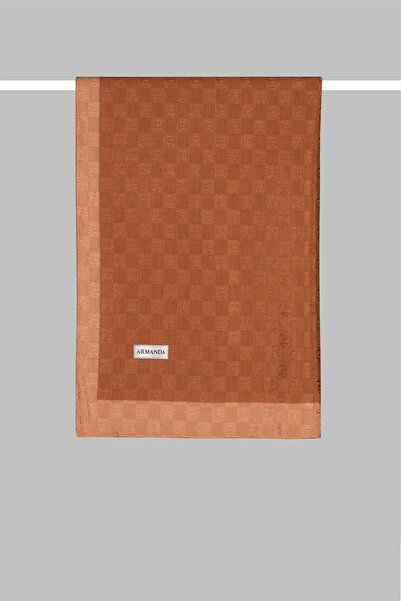 ARMANDA Dama Monogram Desenli Şal 3041-Kiremit