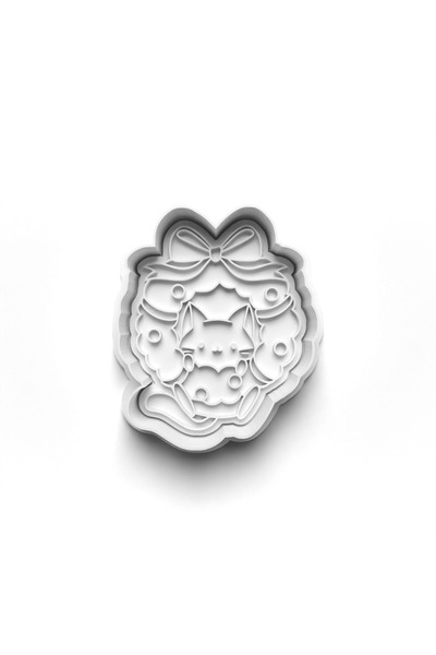 Adana Pasta Malzemeleri Cat Theme Christmas Cookie Cutter and Stamper 3D-0011_3