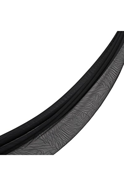 ipekevi Şal jacquard cu monogramă cu model zebră Four Seasons İpekevi 04473-Negru