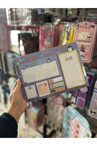 EyER Shoping Desktop Planner 6 Colors Adhesive Index Note Paper Purple