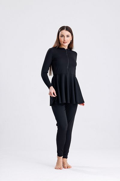 medipek Halbgeschlossene Leggings mit Reißverschluss und Hijab-Badeanzug