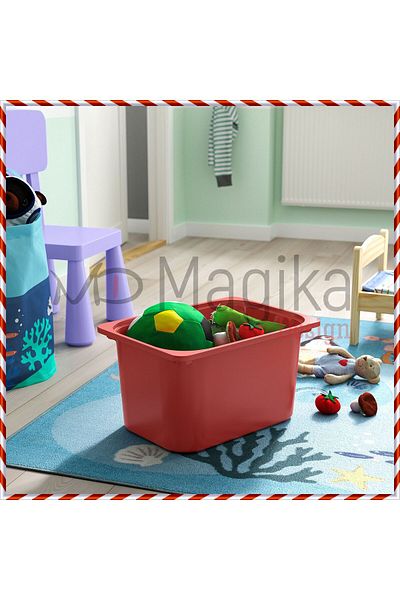 Magika Design Trofast Toy Storage Box, Red, 42X30X23 cm