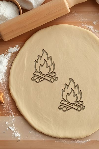 oalpo Campfire Cookie Mold, Dough Shaper, Biscuit Mold, Easy Cutting Tip