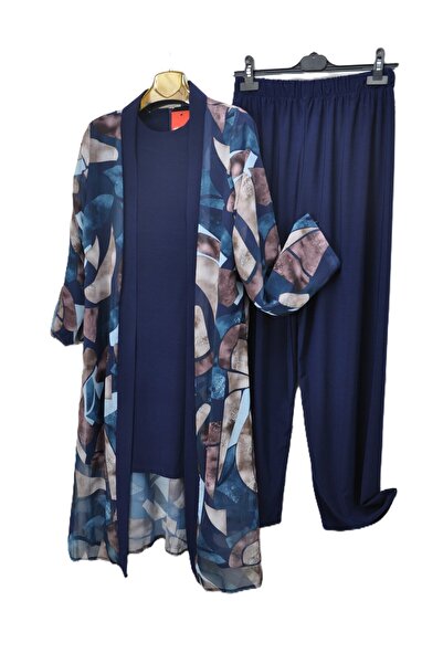 elma abone Triple Suit with Chiffon Jacket and Sendy Underwear and Trousers