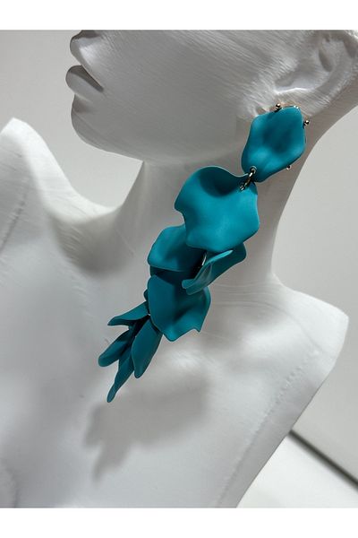 MFM STORE Turquoise Leaf Gift Earrings