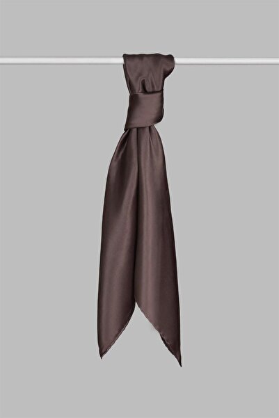 ARMANDA Saten İpek Eşarp 4444-Kahve