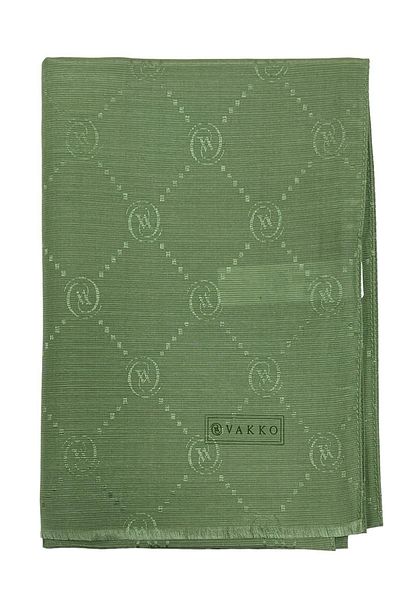 Vakko Μονόγραμμα Βαμβακερό Μεταξωτό Σάλι 30011260 -Σμαραγδένιο Πράσινο