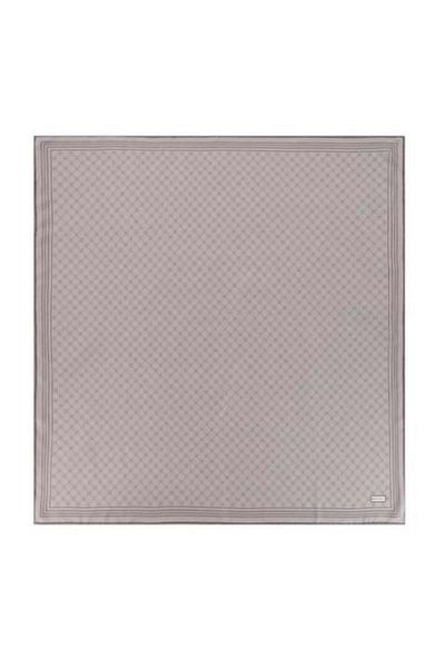 Vakko Μονόγραμμα Tivil Silk Scarf 30008898-γκρι