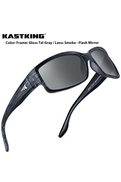 Choice نظارة شمسية رياضية مستقطبة من كاست كينج سكيداواي بلون رمادي لامع للرجا...