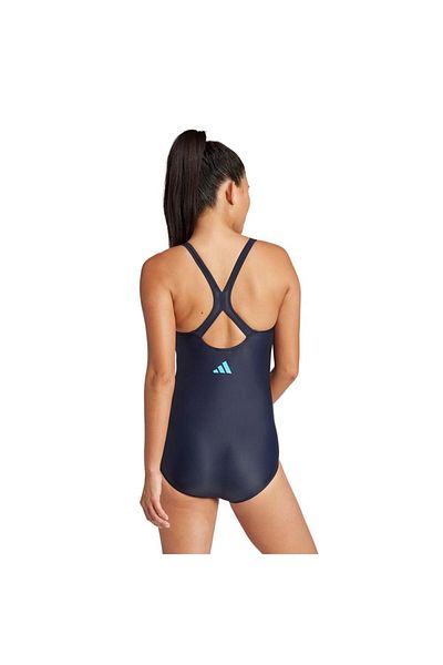 adidas Women's Blue Swimsuit 3S Mid Suit C Jh3320