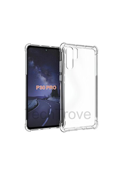 TechTrove Huawei P30 Pro Kılıf Şeffaf Ekstra Darbe Korumalı Kapak