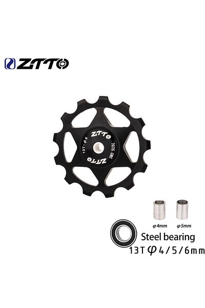 Choice 1pcs 13T Black ZTTO MTB Bicycle Rear Derailleur Jockey Wheel 11T 13T Steel Bearing Pulley AL7075 CNC