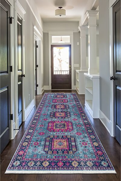 CENTER AVM Renkli, Halı Mutfak Halısı Makinede Yıkanabilir Halı Kaymaz Taban Mutfak Halısı