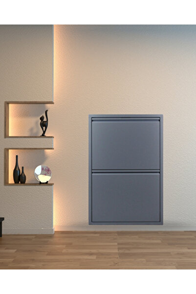 Arinna 2'li Antrasit Metal Ayakkabılık