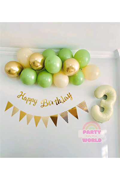 party world مجموعة زينة بالون سلسلة خضراء من العفن لمدة 3 سنوات