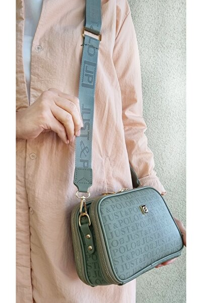 Just Polo JP Women's Blue 6 Compartment Shoulder Bag Crossbody Bag Messenger Bag