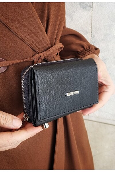 Just Polo KADIN SİYAH ÇOK BÖLMELİ CÜZDAN