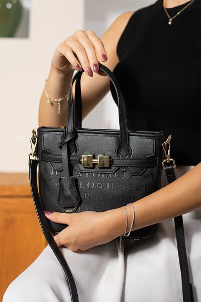 Just Polo JP Women's Lock Detailed Hand and Shoulder Bag