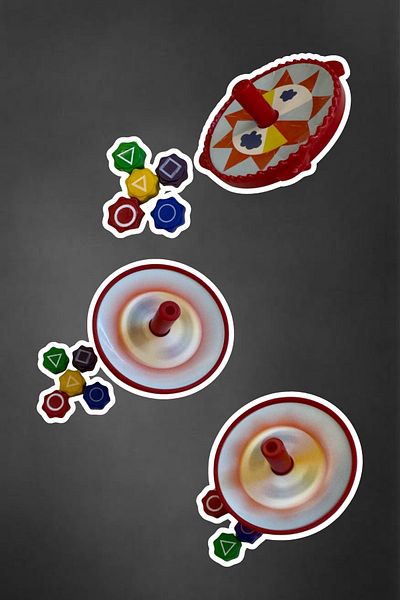 You Toys Squid Game Spinning Top + 5 Stones