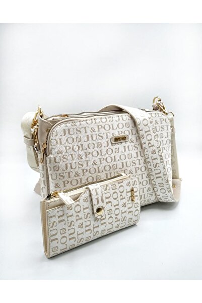 ÇANTAM GELSİN Women's 5 Compartment Adjustable Long Strap Bag Wallet Set