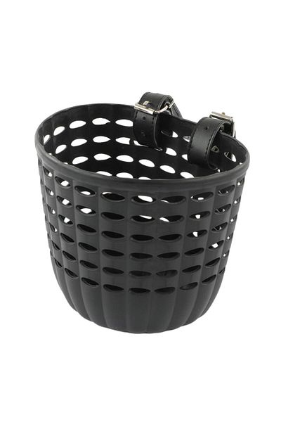 Choice gray Kids Bike Basket Durable Storage Basket with Adjustable PU Straps Handlebar Basket for Children