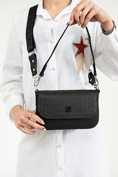 ÇANTAM GELSİN Geantă neagră de umăr și crossbody pentru femei Justpolo