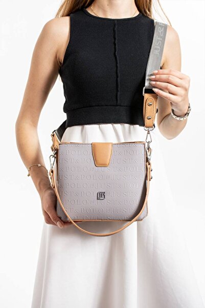 Just Polo JP Justpolo Women's Gray New Season Shoulder and Crossbody Bag