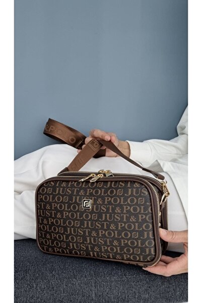 Just Polo JP حقيبة كتف نسائية مكونة من 6 أقسام وحقيبة كروس وحقيبة ساعي البريد