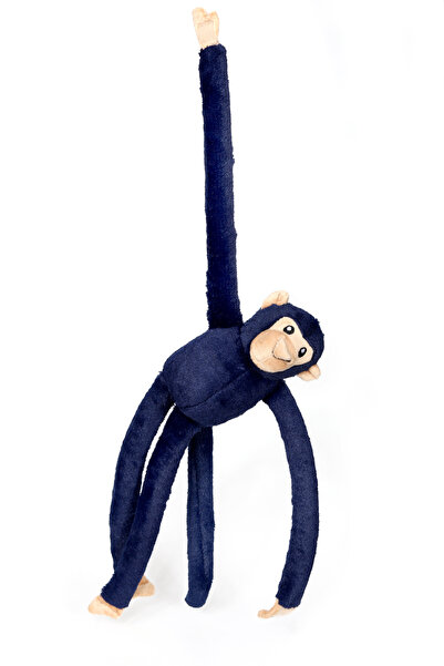 Moontoys 70 Cm Elleri Yapışışan Zıpır Maymun Lacivert