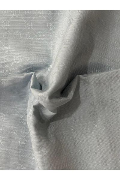 Vakko Şal din bumbac, mătase, monogramă 40752-verde apă