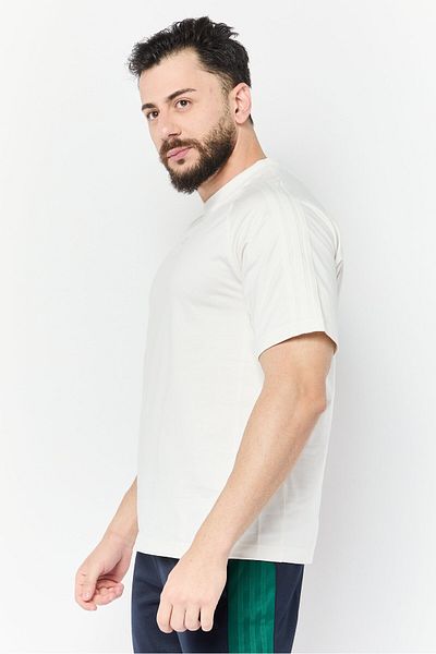 adidas Men Sportswear Fit Short Sleeve Outdoor T Shirt, White