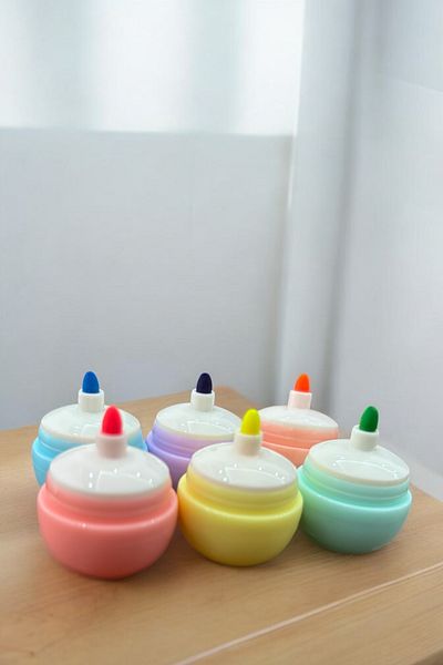 Piramit Kırtasiye Highlighter 6-Piece Mini Size Pen Set Cute Set with Egg Figure