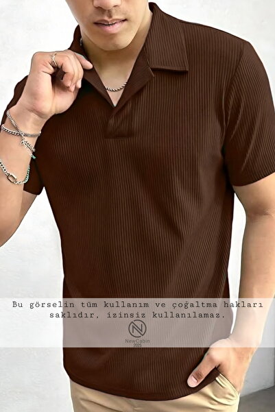 Risil-Nu Company Ribbed Ottoman Premium Fabric Polo Neck Unisex T-Shirt