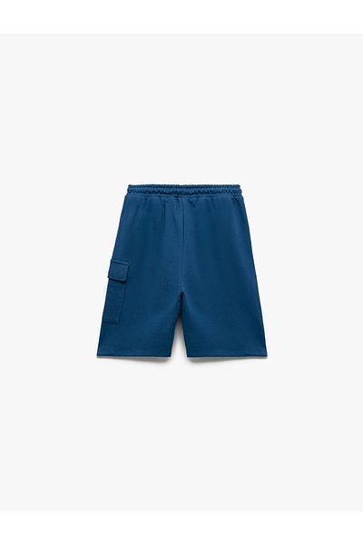 Koton Cotton Elastic Waist Basic Shorts with Pocket Detail