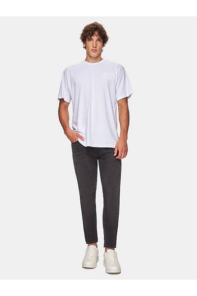 Ltb Regular Back Printed Short Sleeve White T-Shirt