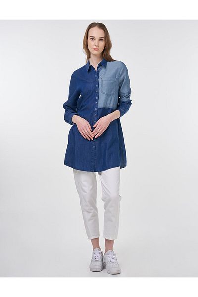 KYR Sports Stitched Lyocell Tunic Navy Blue