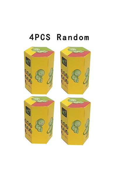 Choice A-Random 4PCS Smiski Hippers Yoga Fitness Series Mini Figure Cute Noctilucent Decoration Doll Bedroo
