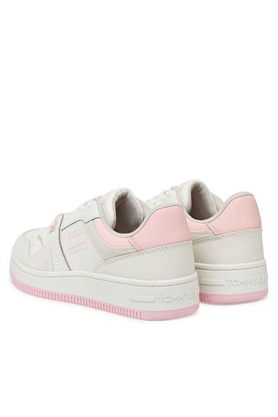 Tommy Hilfiger Women's Suede Leather Platform Non-Slip Sole Pink Sneaker En0En02773-Tio